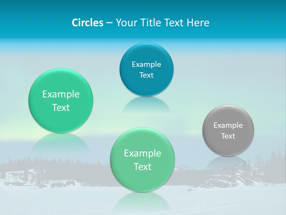 Night Luminosity Aurora Borealis PowerPoint Template