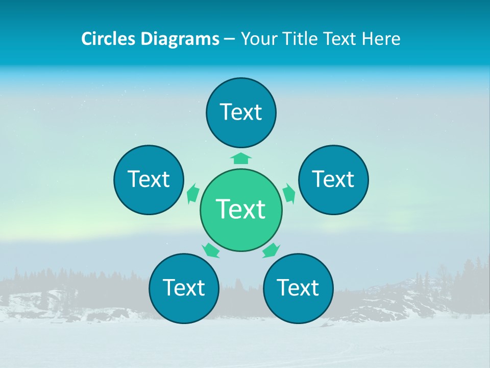 Night Luminosity Aurora Borealis PowerPoint Template