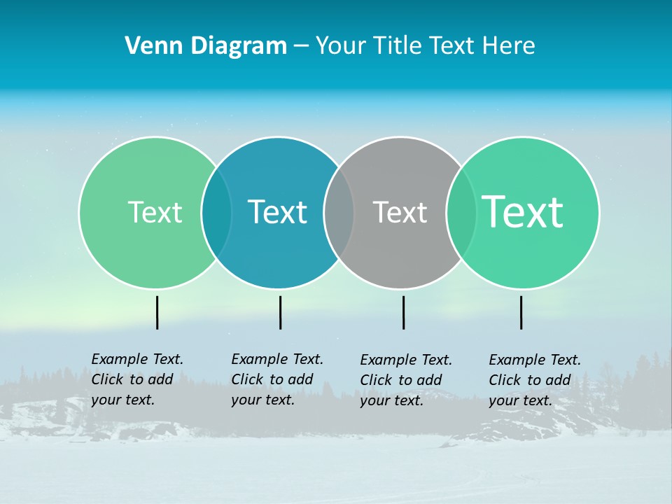 Night Luminosity Aurora Borealis PowerPoint Template