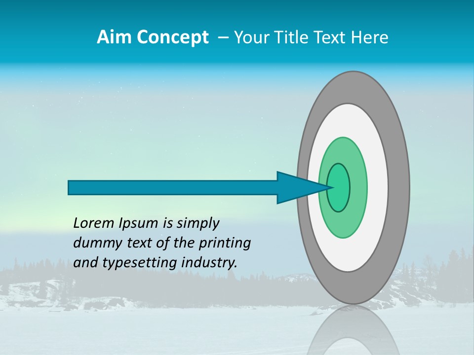 Night Luminosity Aurora Borealis PowerPoint Template