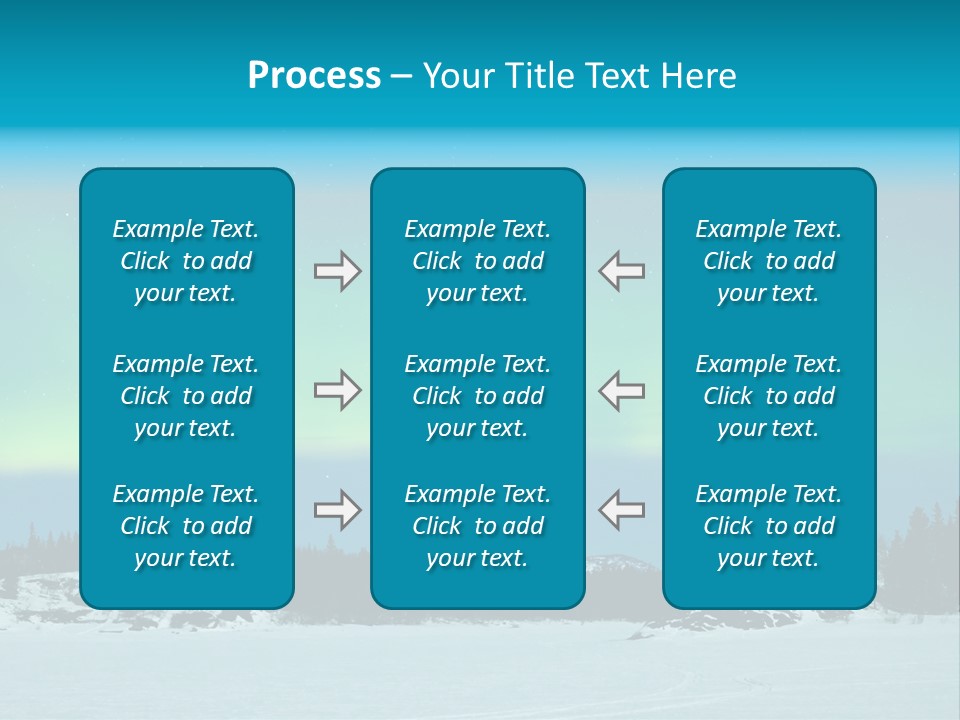 Night Luminosity Aurora Borealis PowerPoint Template