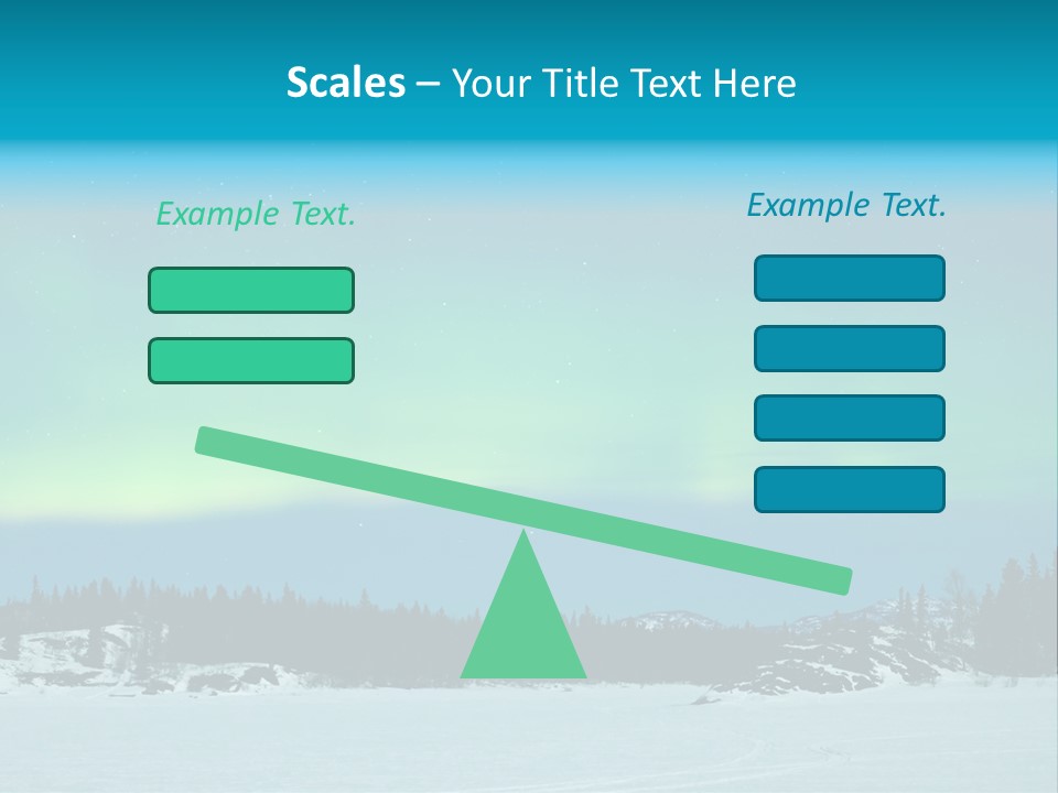 Night Luminosity Aurora Borealis PowerPoint Template