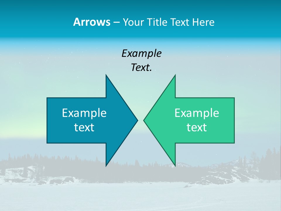 Night Luminosity Aurora Borealis PowerPoint Template