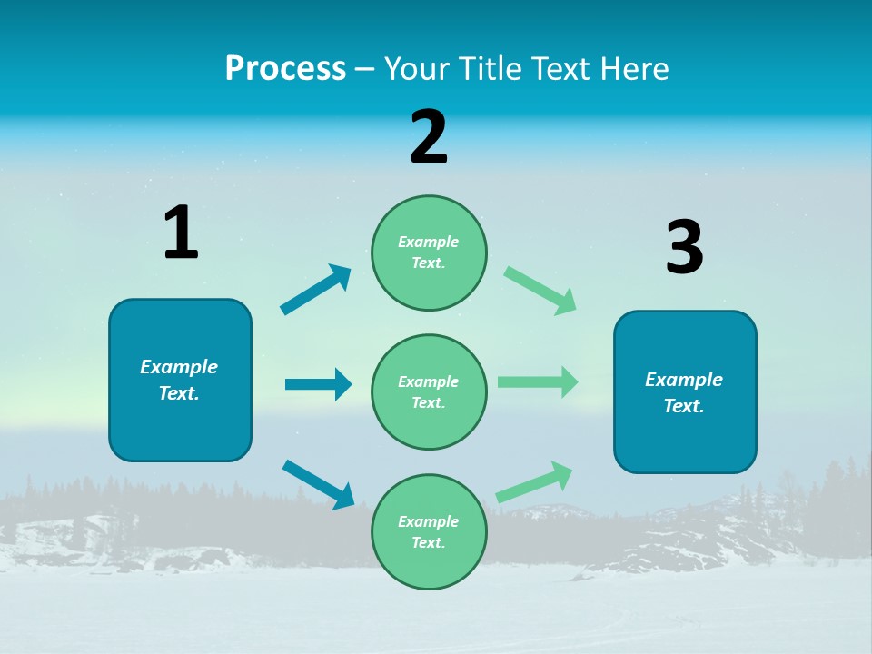 Night Luminosity Aurora Borealis PowerPoint Template