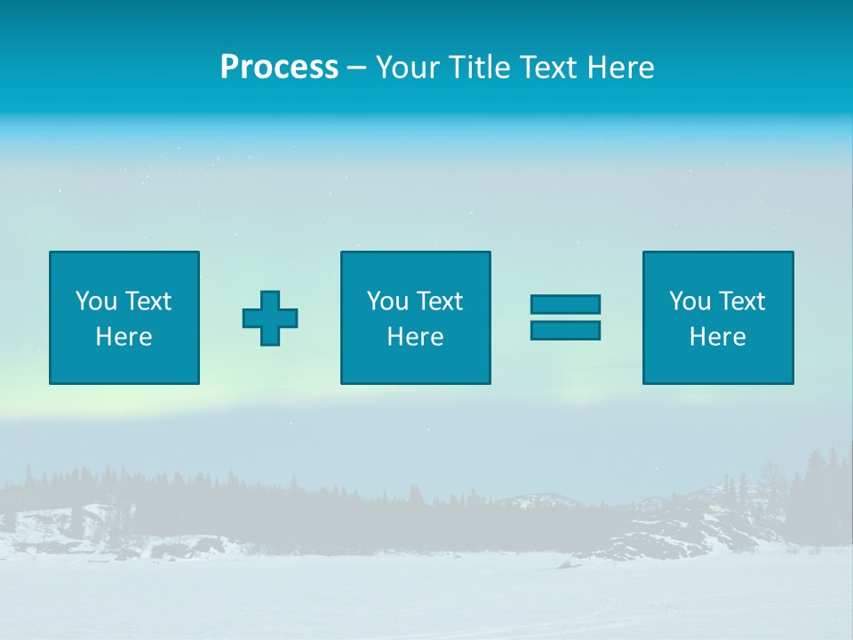 Night Luminosity Aurora Borealis PowerPoint Template