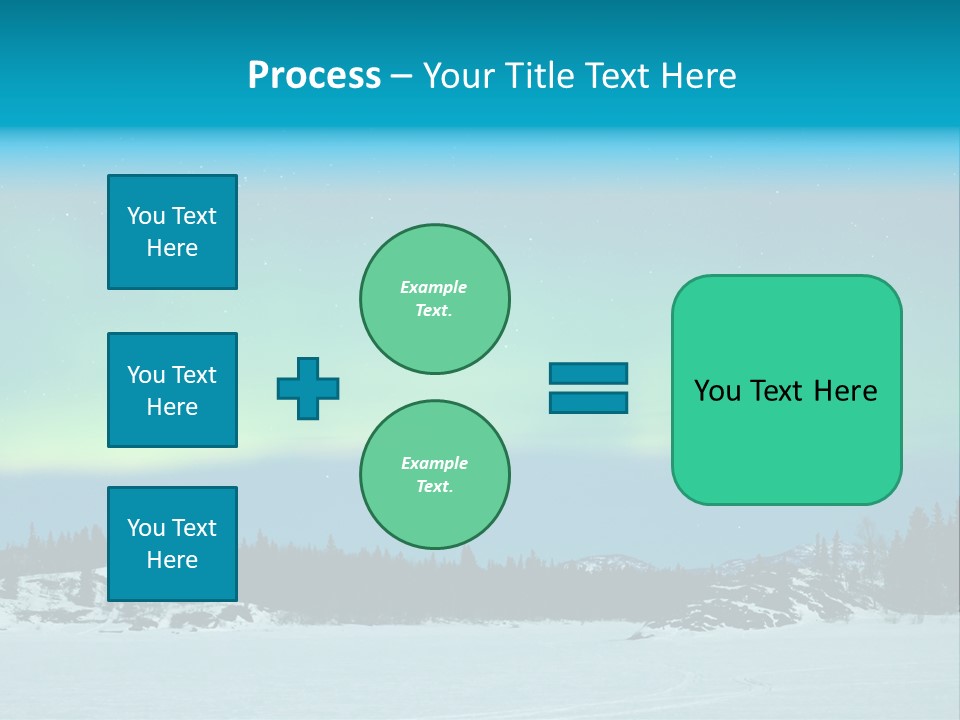 Night Luminosity Aurora Borealis PowerPoint Template