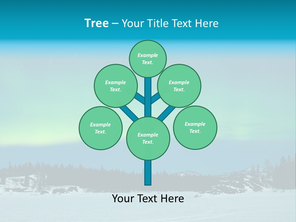 Night Luminosity Aurora Borealis PowerPoint Template