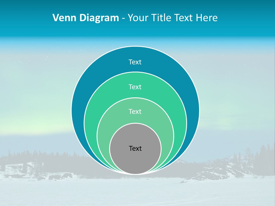 Night Luminosity Aurora Borealis PowerPoint Template