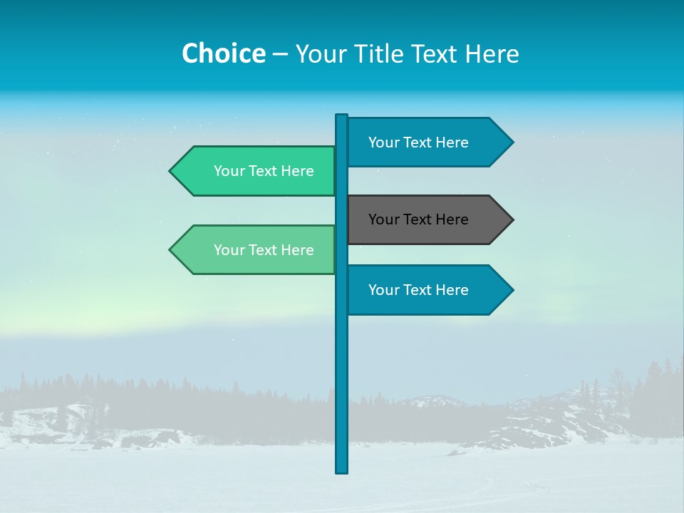 Night Luminosity Aurora Borealis PowerPoint Template