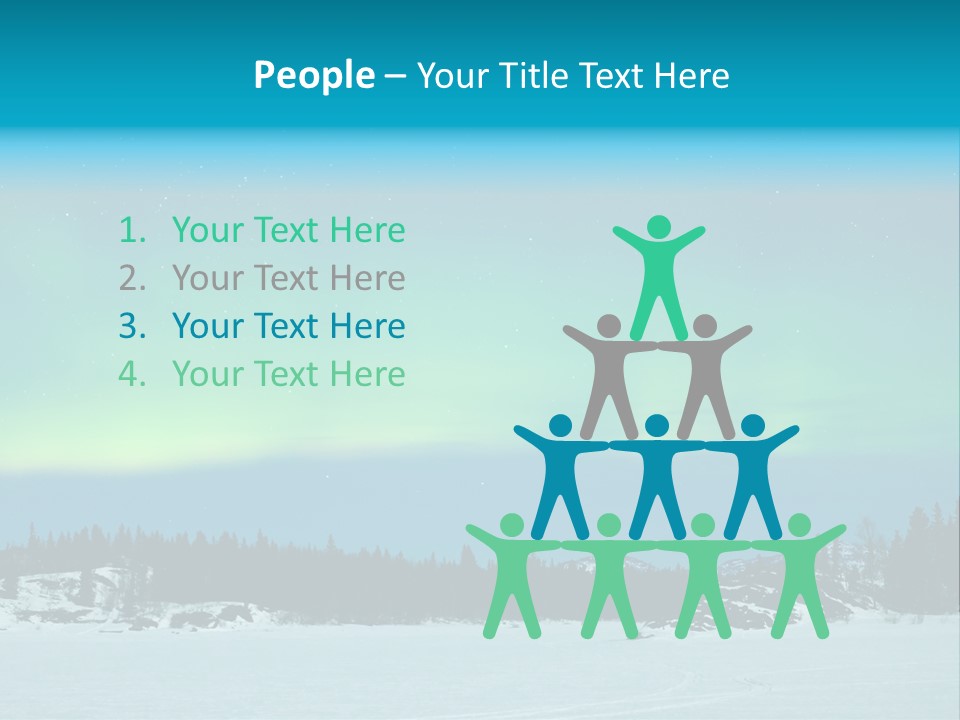 Night Luminosity Aurora Borealis PowerPoint Template