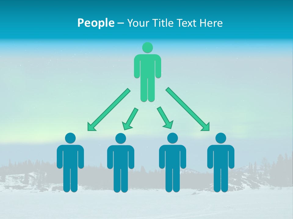 Night Luminosity Aurora Borealis PowerPoint Template