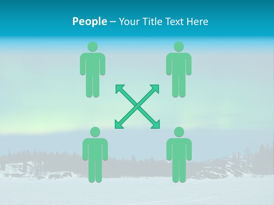 Night Luminosity Aurora Borealis PowerPoint Template