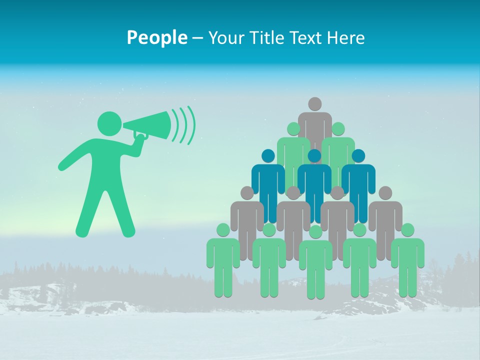 Night Luminosity Aurora Borealis PowerPoint Template