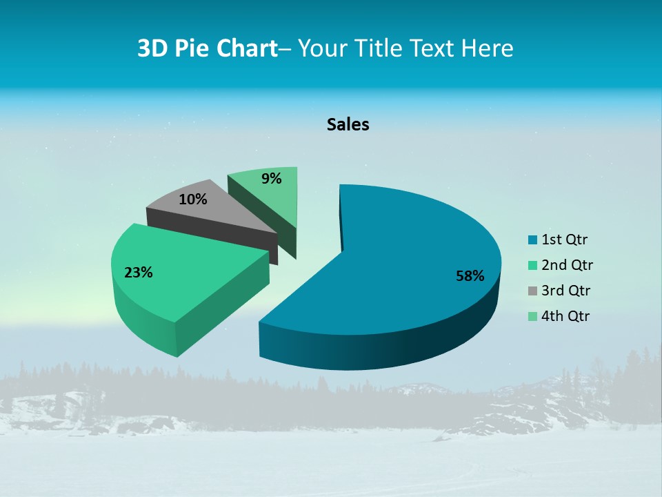 Night Luminosity Aurora Borealis PowerPoint Template