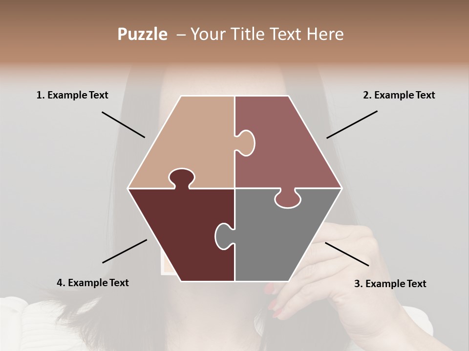 A Woman Holding Up A Piece Of Paper To Her Mouth PowerPoint Template