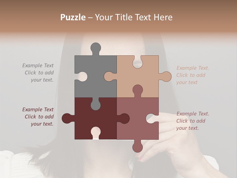 A Woman Holding Up A Piece Of Paper To Her Mouth PowerPoint Template