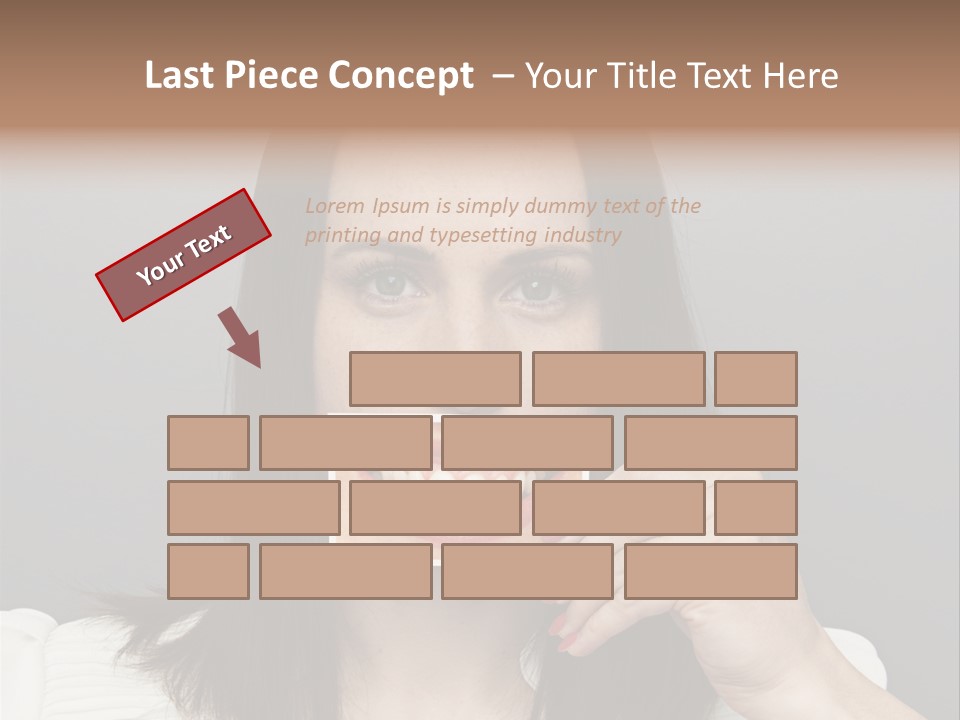 A Woman Holding Up A Piece Of Paper To Her Mouth PowerPoint Template