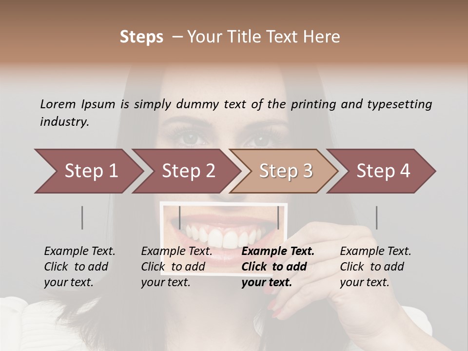 A Woman Holding Up A Piece Of Paper To Her Mouth PowerPoint Template