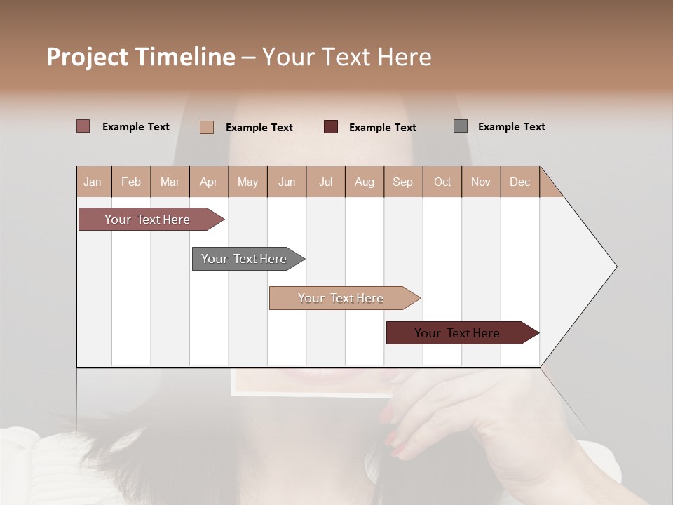 A Woman Holding Up A Piece Of Paper To Her Mouth PowerPoint Template