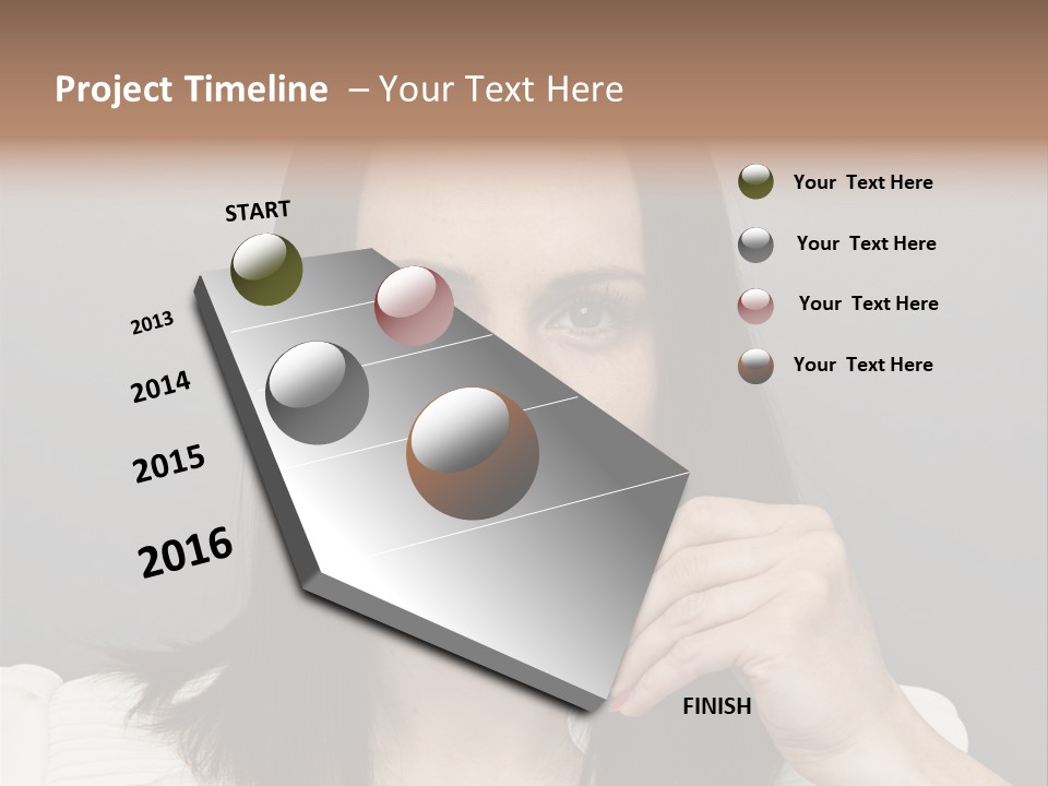 A Woman Holding Up A Piece Of Paper To Her Mouth PowerPoint Template