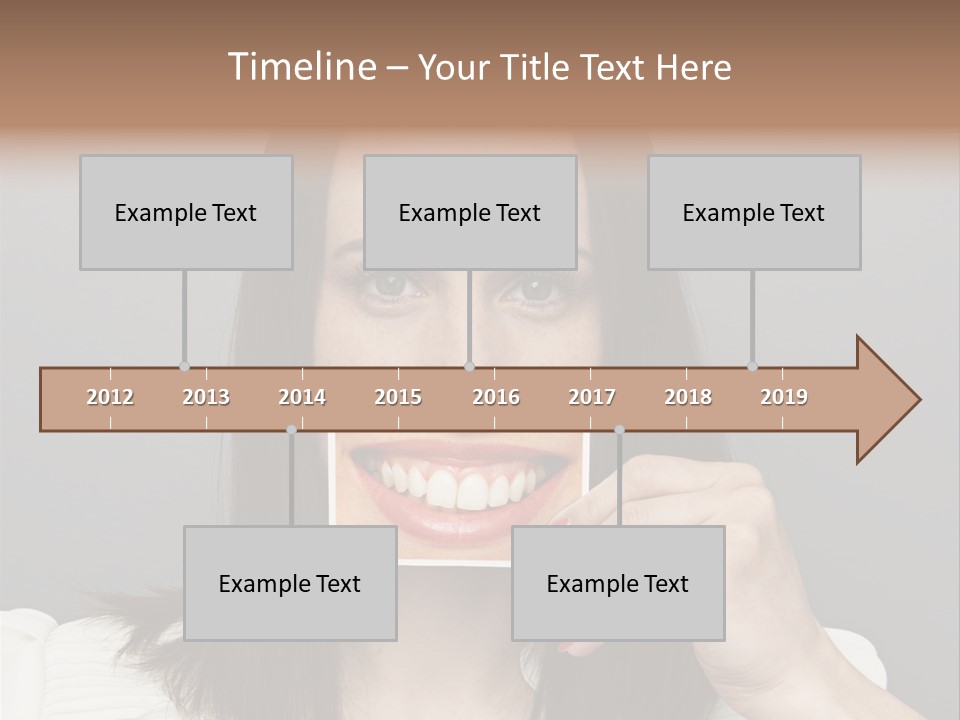 A Woman Holding Up A Piece Of Paper To Her Mouth PowerPoint Template
