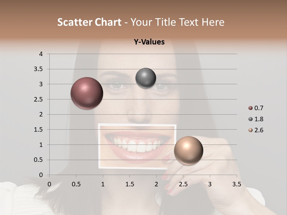 A Woman Holding Up A Piece Of Paper To Her Mouth PowerPoint Template