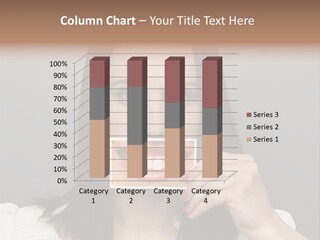 A Woman Holding Up A Piece Of Paper To Her Mouth PowerPoint Template