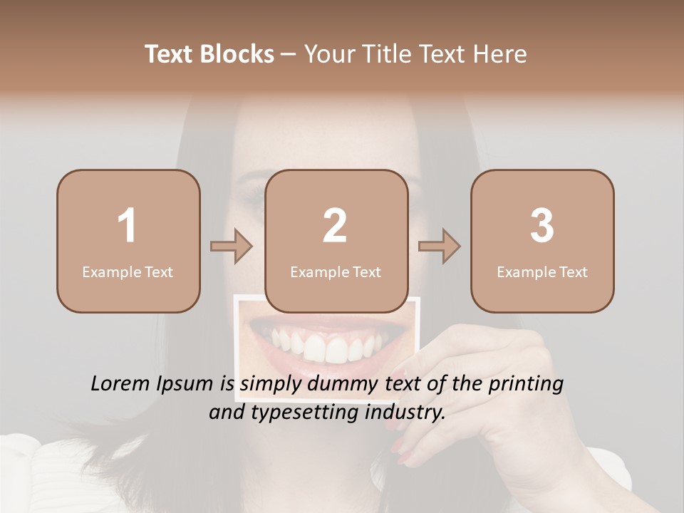 A Woman Holding Up A Piece Of Paper To Her Mouth PowerPoint Template