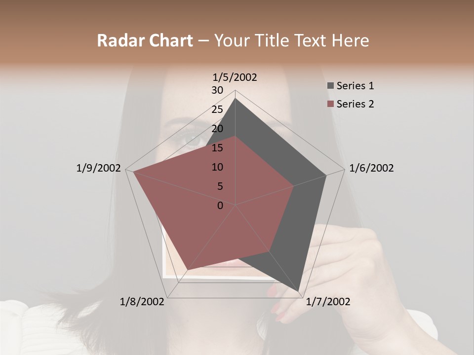 A Woman Holding Up A Piece Of Paper To Her Mouth PowerPoint Template