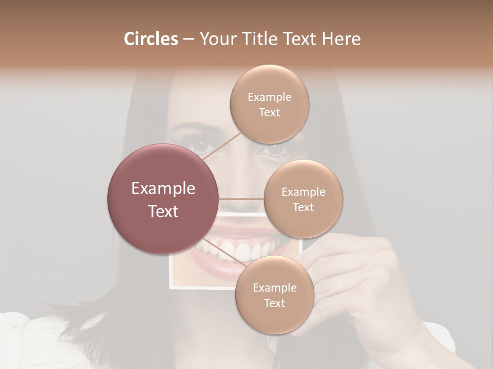 A Woman Holding Up A Piece Of Paper To Her Mouth PowerPoint Template