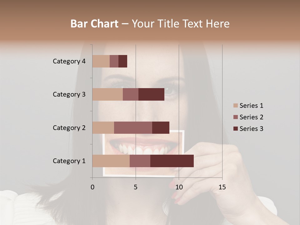 A Woman Holding Up A Piece Of Paper To Her Mouth PowerPoint Template