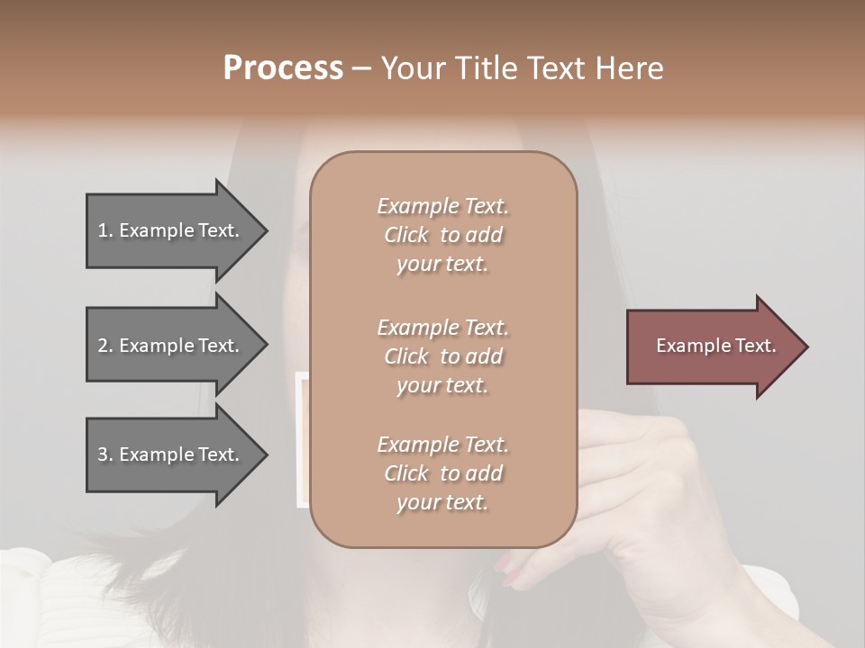 A Woman Holding Up A Piece Of Paper To Her Mouth PowerPoint Template