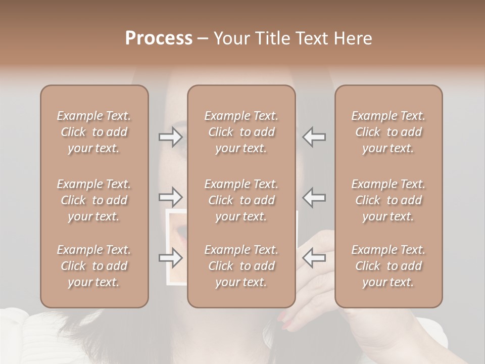 A Woman Holding Up A Piece Of Paper To Her Mouth PowerPoint Template