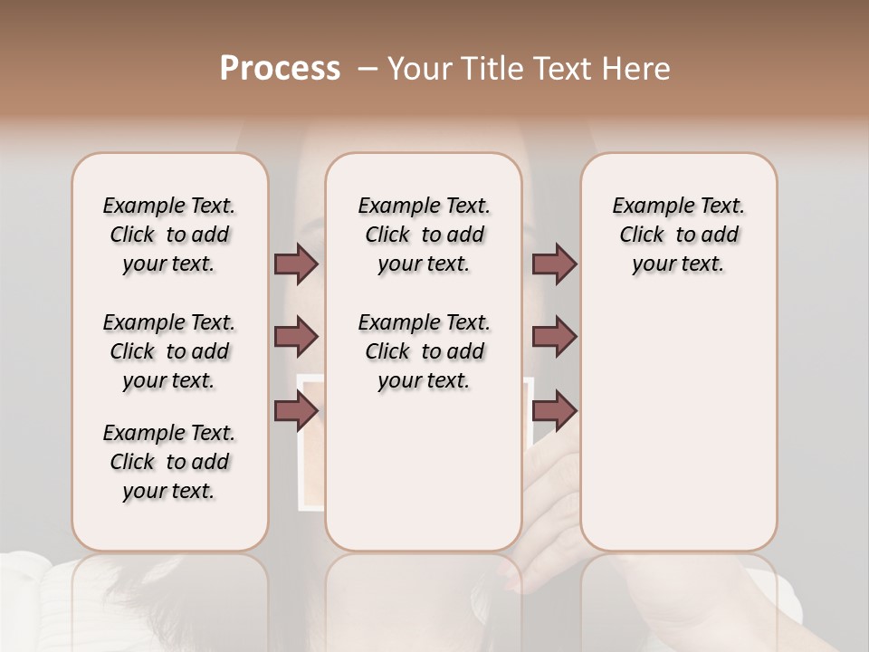 A Woman Holding Up A Piece Of Paper To Her Mouth PowerPoint Template