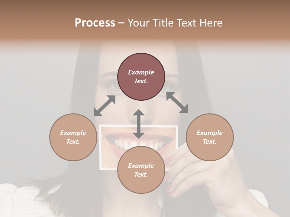 A Woman Holding Up A Piece Of Paper To Her Mouth PowerPoint Template