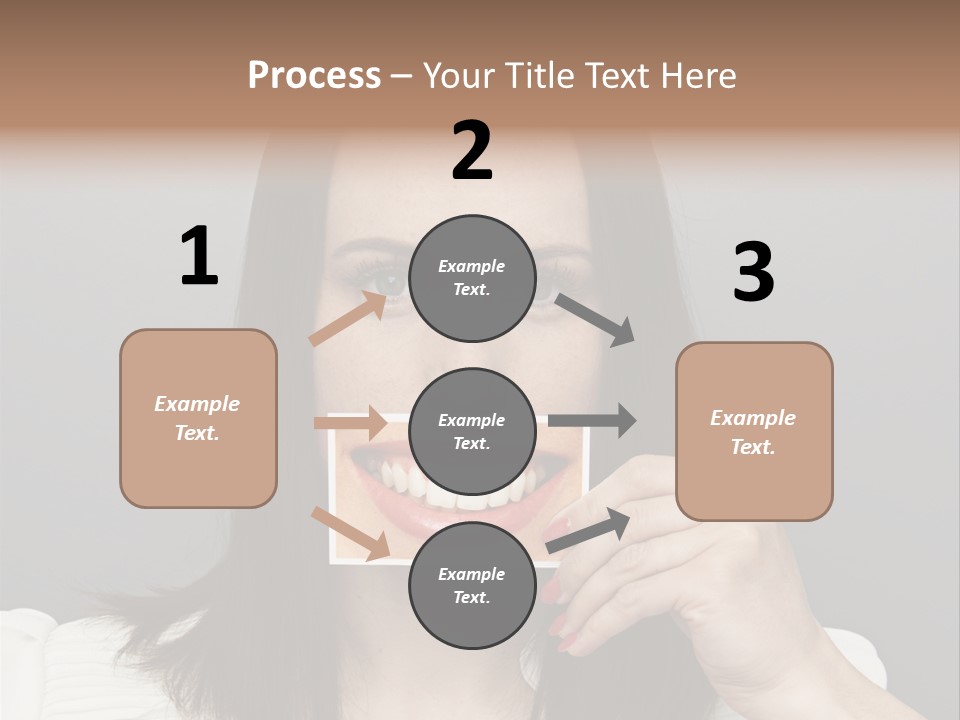 A Woman Holding Up A Piece Of Paper To Her Mouth PowerPoint Template