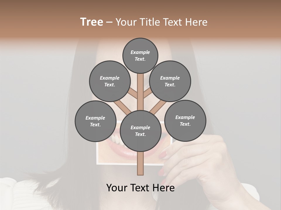 A Woman Holding Up A Piece Of Paper To Her Mouth PowerPoint Template