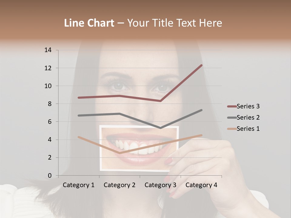 A Woman Holding Up A Piece Of Paper To Her Mouth PowerPoint Template