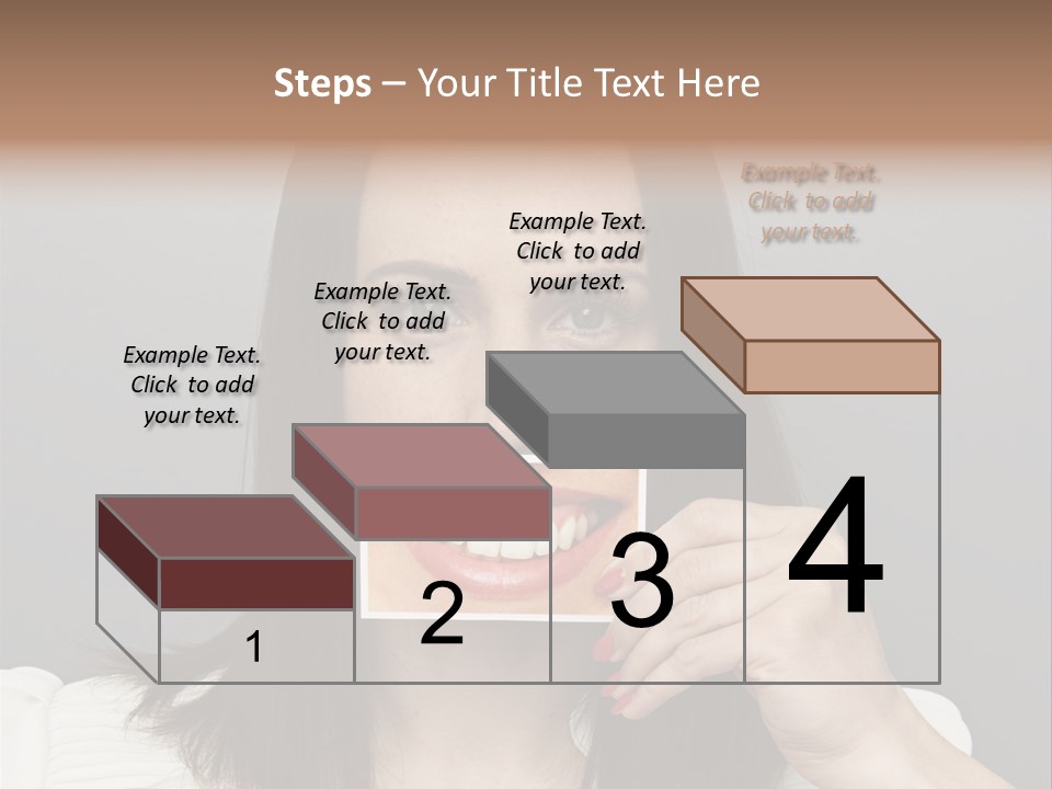 A Woman Holding Up A Piece Of Paper To Her Mouth PowerPoint Template