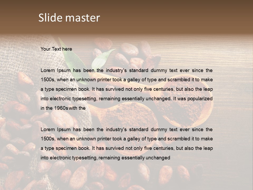 Close Dry Burlap PowerPoint Template