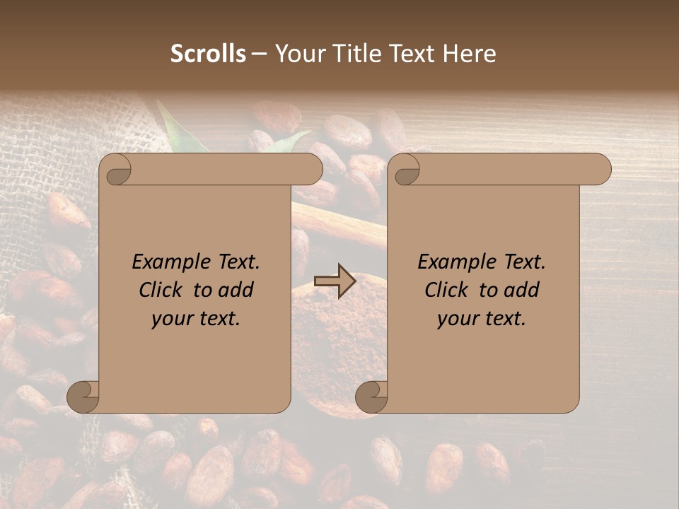Close Dry Burlap PowerPoint Template
