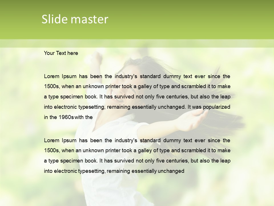 Adult Brunette Air PowerPoint Template