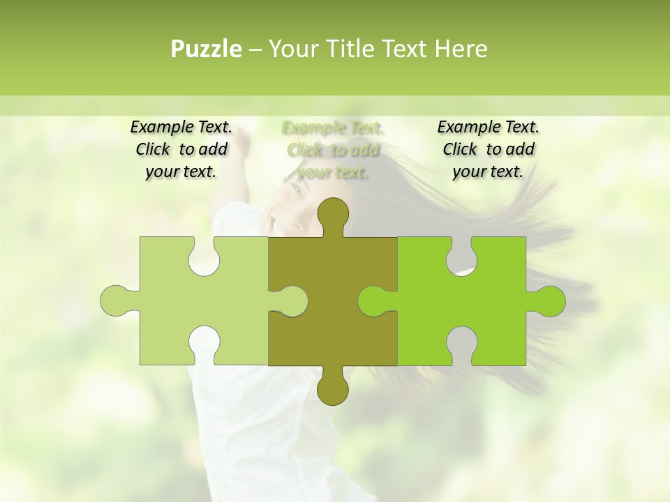 Adult Brunette Air PowerPoint Template