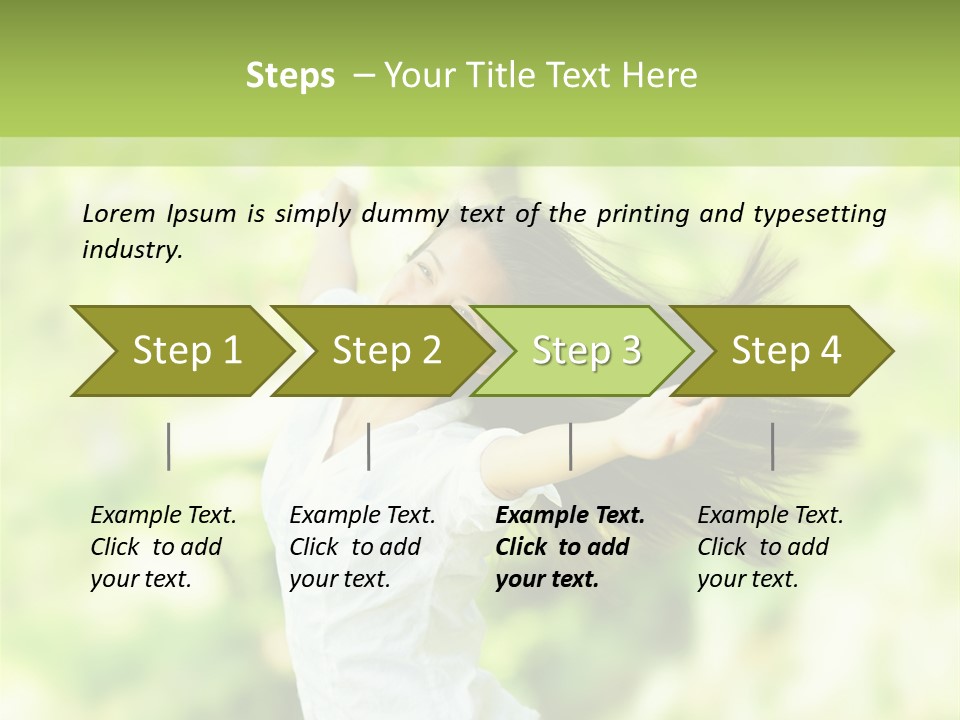 Adult Brunette Air PowerPoint Template