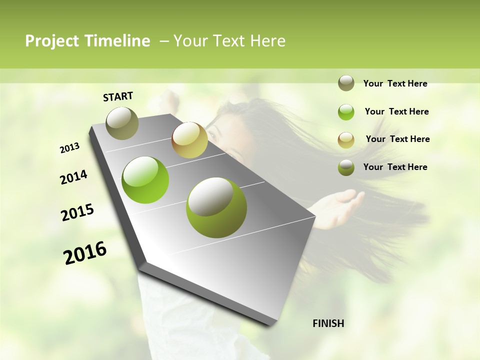 Adult Brunette Air PowerPoint Template