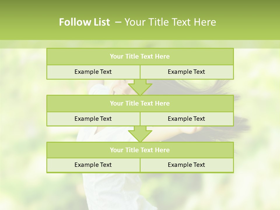 Adult Brunette Air PowerPoint Template