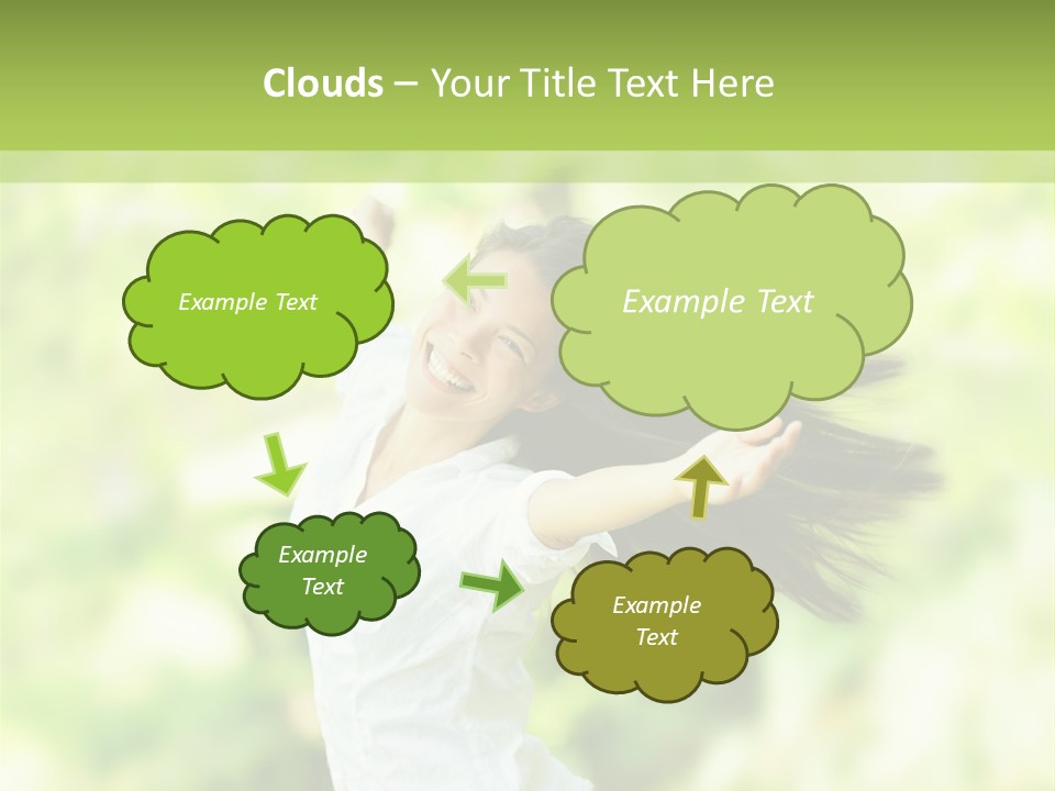 Adult Brunette Air PowerPoint Template