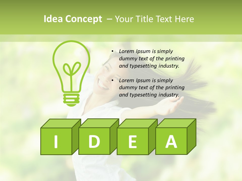 Adult Brunette Air PowerPoint Template