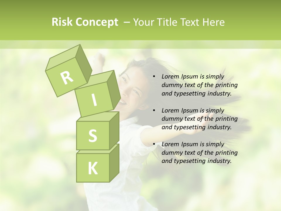 Adult Brunette Air PowerPoint Template