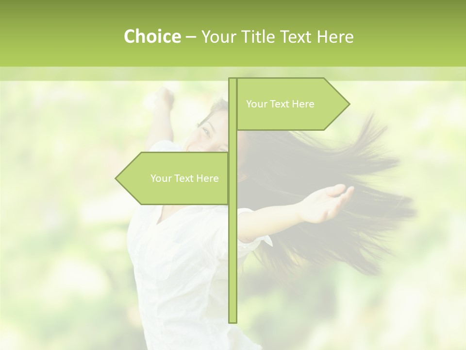 Adult Brunette Air PowerPoint Template